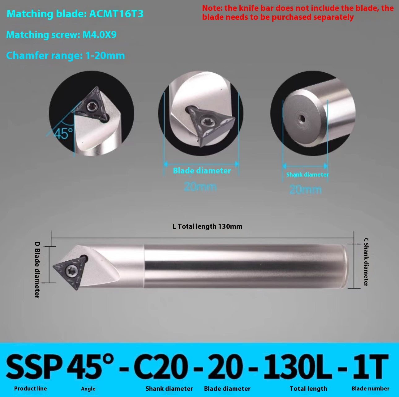1144-Shedding type fixed-point chamfering cutter 30 degree 45 degree 60 degree chamfering cutter bar SSK/SSP/TCM/SSY/SSO/SSH Shandong Denso Pricision Tools Co.,Ltd.